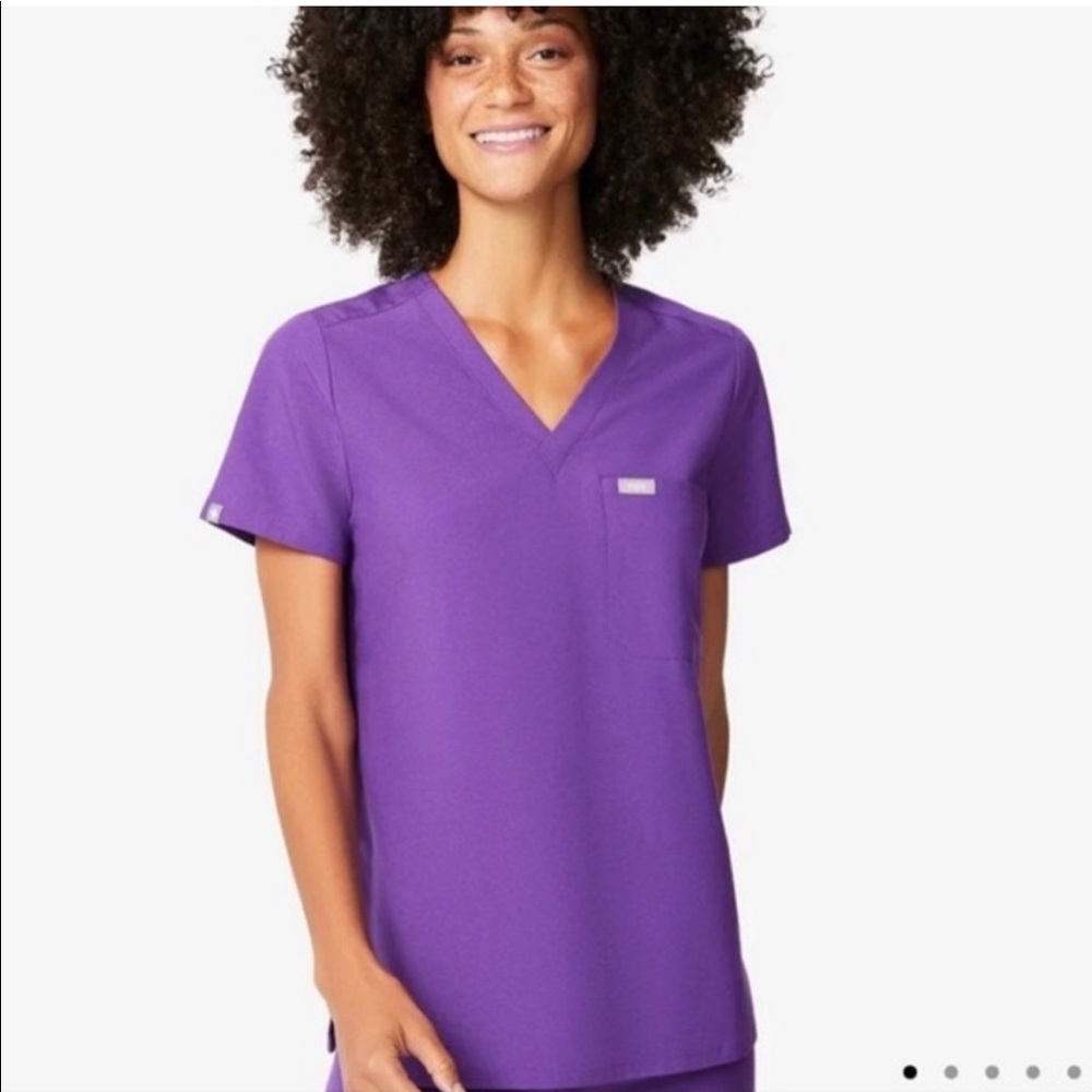 Figs Catarina Medium Ultra Violet Scrub Top